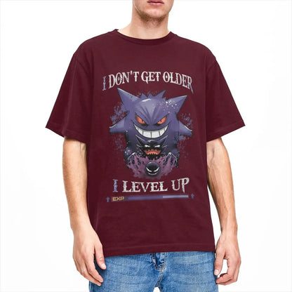 Pokemon Gengar T Shirt Novelty T Shirts Short Sleeve Y2K Fun Tops Summer Pure Cotton O Neck Plus Size 5XL Top Tees