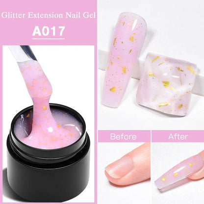 MEET ACROSS 7ml Clear Non Stick Hand Solid Extension Nail Gel Polish Carving Flower Nail Art Building UV Gel Acrylic Varnish - Tamnz