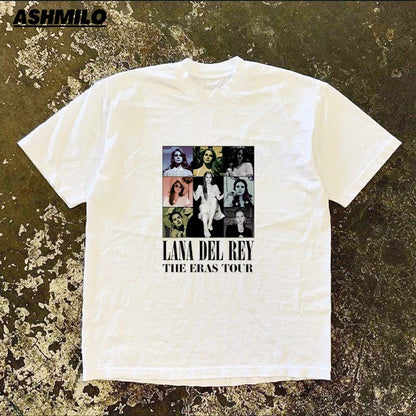 Lana Del Rey Singer T-shirt Women Fashion T-shirts Vintage Shirt Summer Unisex Harajuku Casual Crop Top Streetwear T Shirt