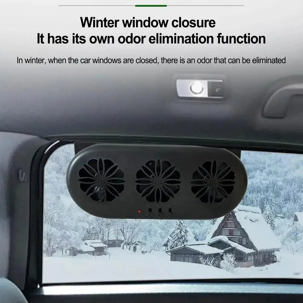 USB/Solar Car Exhaust Fan Solar Powered Car Ventilator Car Radiator Fan Eliminate Auto Exhaust Fans Car Window Air Vent Cooler