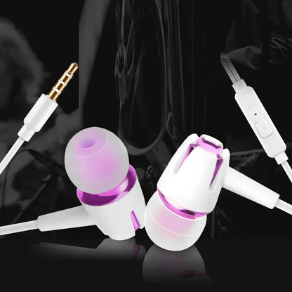 Universal 3.5mm Wired Noise Cancelling Stereo In-ear Earphone Phone Headset with Mic - TaMNz