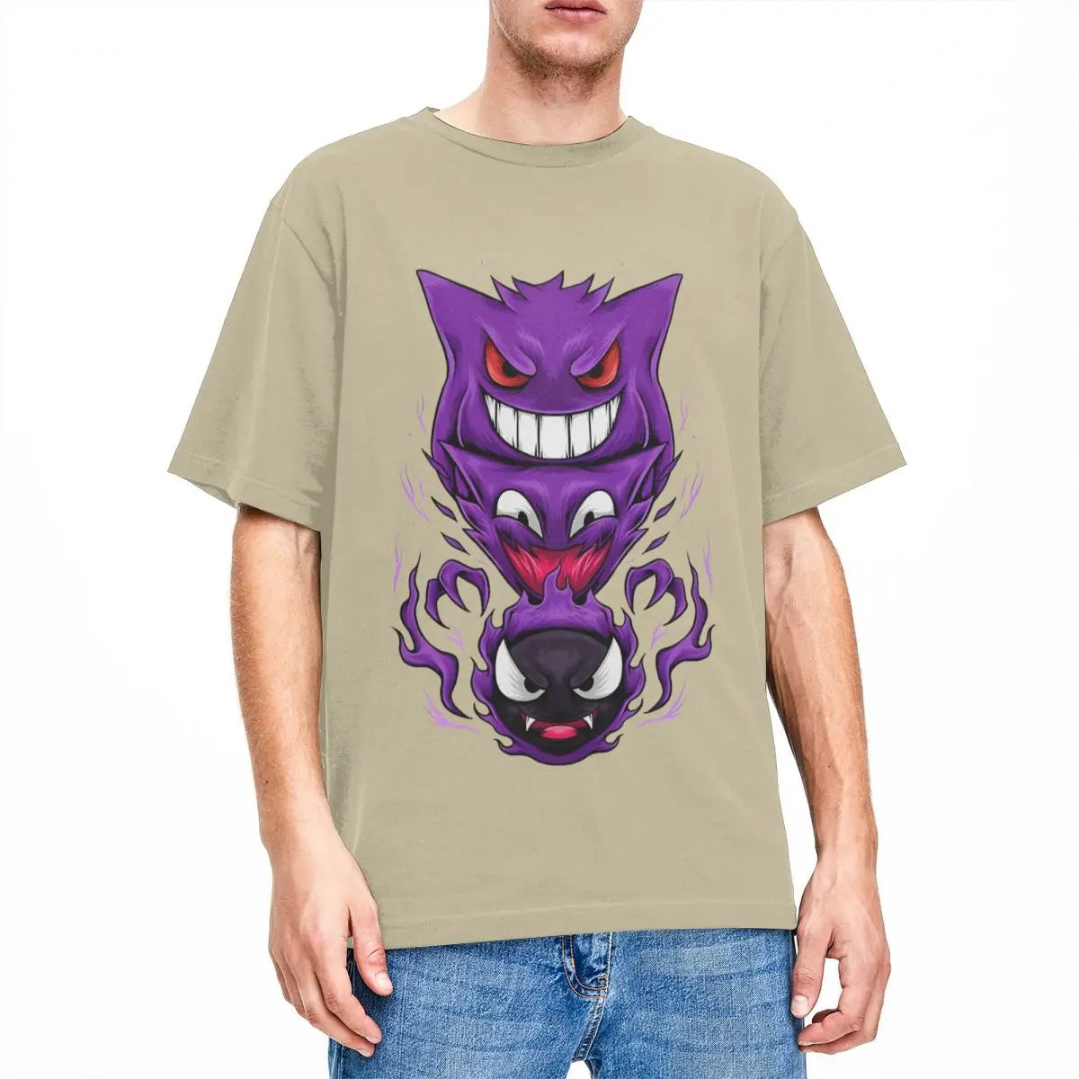 Pokemon Gengar T Shirt Trendy Cool T Shirts Short-Sleeve Street Style Tops Beach Cotton O Neck Plus Size 5XL Top Tees