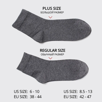 HSS Brand Men's Cotton Socks New Style Black Business Men Socks Soft Breathable Summer Winter for Male Socks Plus Size (6.5-14) - TaMNz