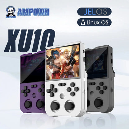 Ampown XU10 Handheld Game Console 3.5" IPS Screen 3000mAh Battery Linux System Built-in Retro Games Portable Video Game Console - TaMNz