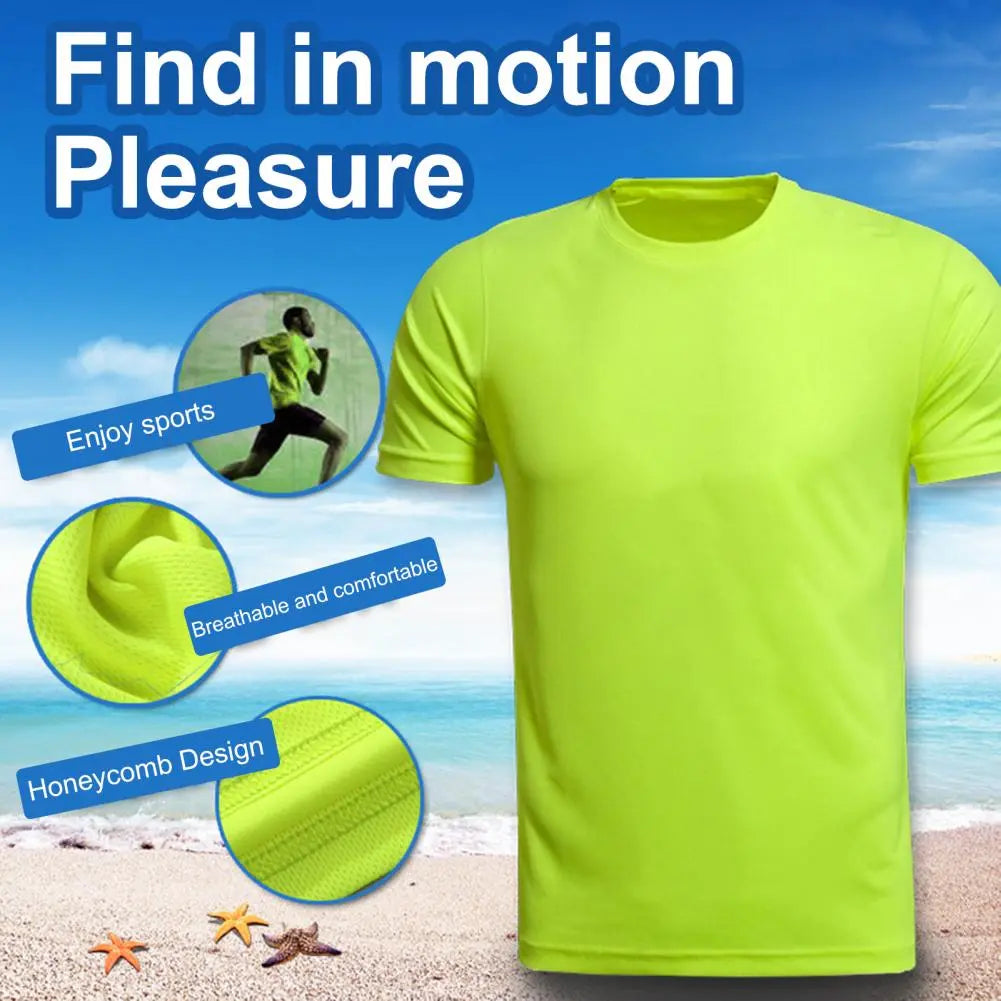 Unisex T-shirt Marathons Running Women Men T-shirt Quick Dry Gym Sport Training Advertisement Pullover Top Breathable Sportswear - TaMNz