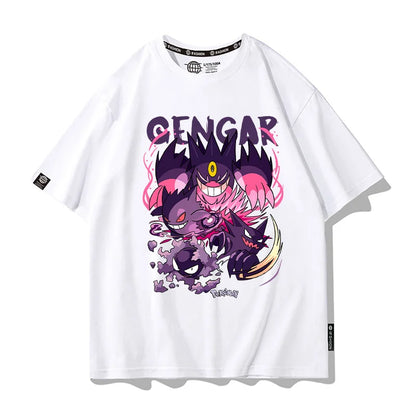 (Uniqlo) New Pokemon Go T-shirt Y2k Tees Men Fashion Kid T-shirt Top Men Cotton T-shirt Top Summer Women T-Shirt Men Clothing