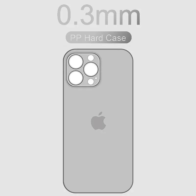 0.3mm Ultra Thin Clear Matte PP Hard Ultra Slim Case For Iphone 16 15 14 13 12 11 Pro Max 15 14 16 Plus Shell Silm Back Case - Tamnz