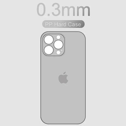 0.3mm Ultra Thin Clear Matte PP Hard Ultra Slim Case For Iphone 16 15 14 13 12 11 Pro Max 15 14 16 Plus Shell Silm Back Case - Tamnz