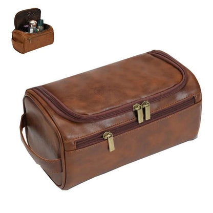 Men Vintage Luxury Toiletry Bag Travel Necessary Business Cosmetic Makeup Cases Male Hanging Storage Organizer Wash Bags - Tamnz