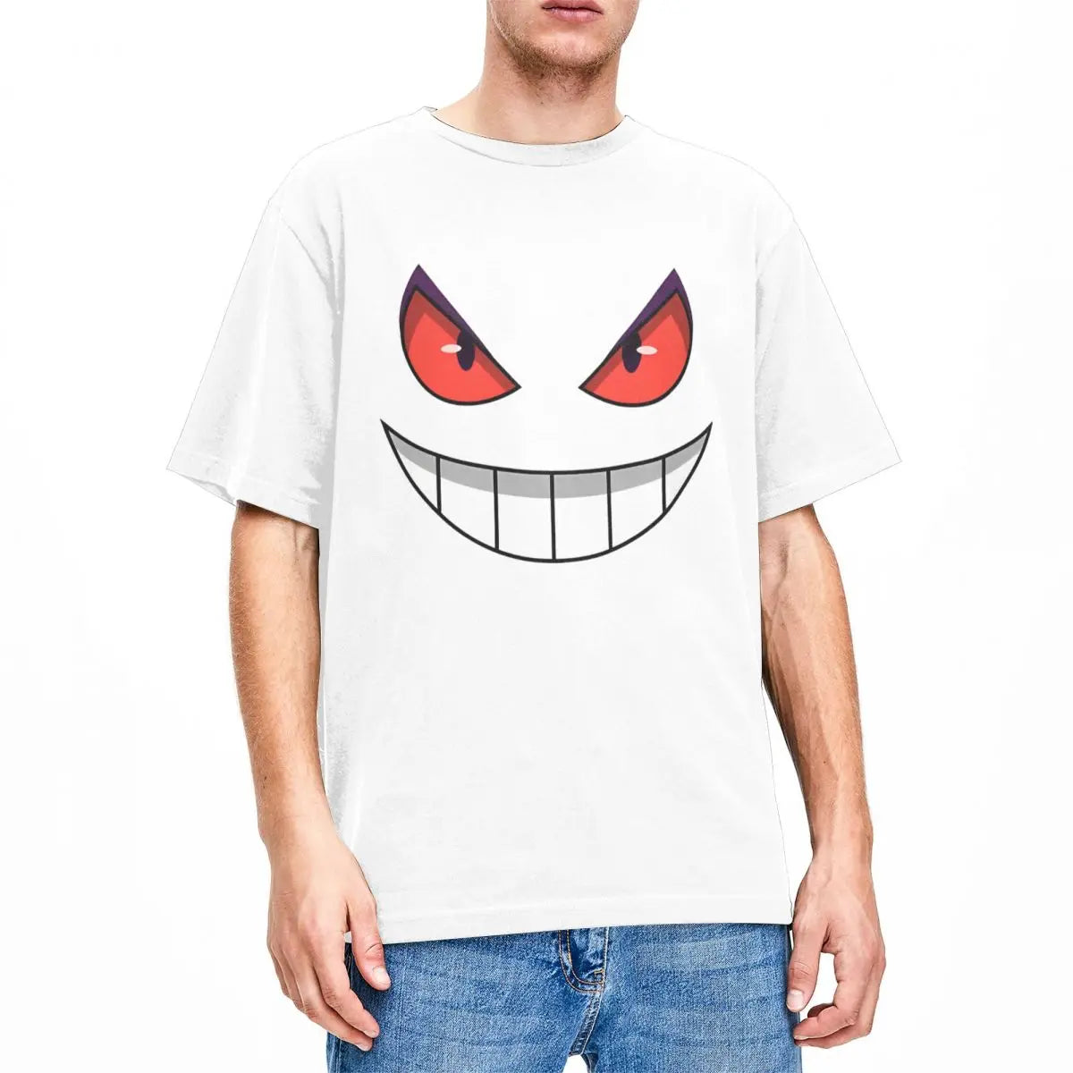 Men's Pokemon Gengar T-Shirts Cotton Clothing Beach Streetwear Short Sleeve T-Shirt O-Neck Harajuku Casual Tee Shirt