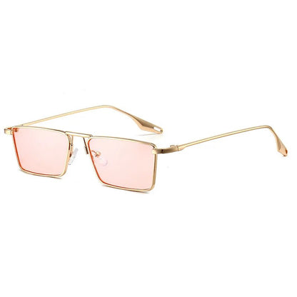 Sunglasses Retro Small Metal Frame Candy Colors Vintage Rectangle - TaMNz