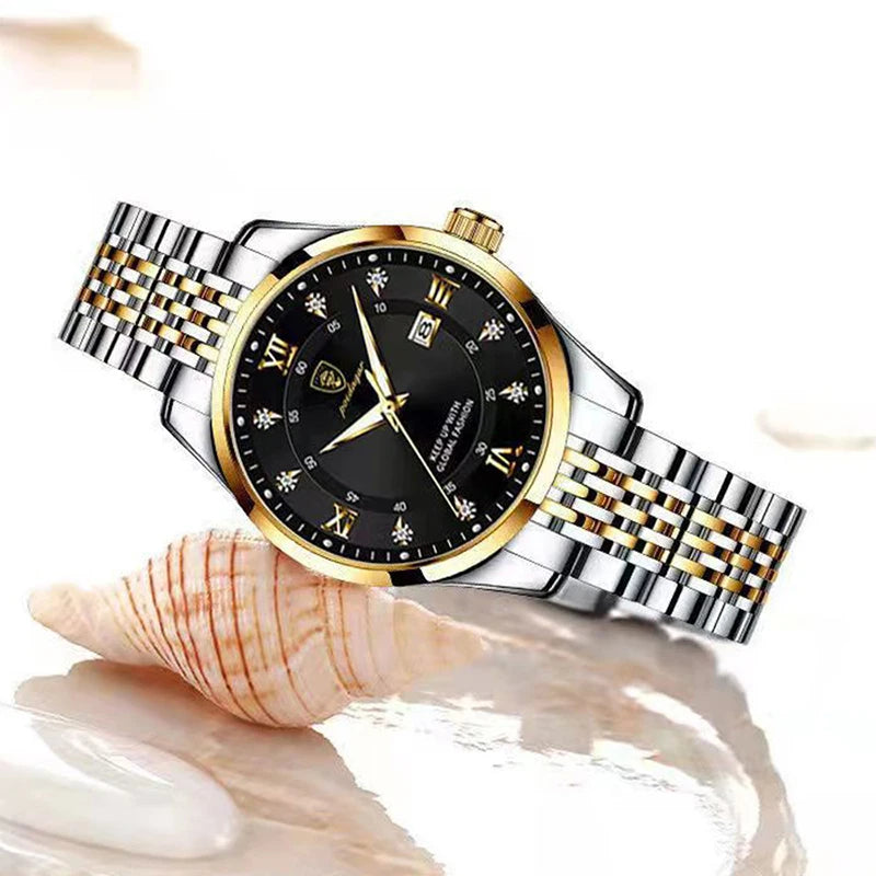 POEDAGAR Ultra Thin Watch For Women Rose Gold Luxury Brand Steel Strap Small Dial Ladies Watches 2023 Luminous Clocks Waterproof