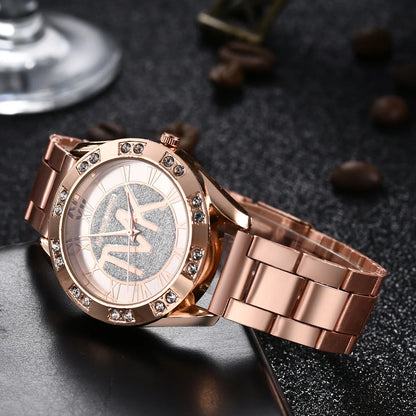 Women Crystal Diamond Watches Luxury Brand Gold WristWatch Stainless Steel Women's Watch Clock Leisure Reloj Mujer TVK