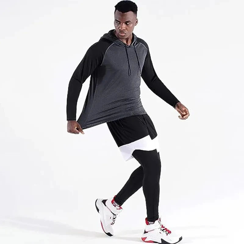 Hooded Gym Fitness Jersey Training Workout Clothing Muscle Sport - TaMNz