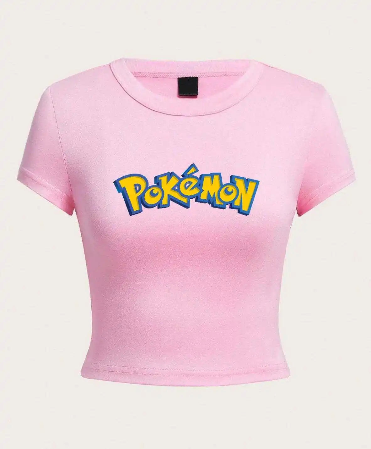 Pokemon Disney Woman Tee Shirt Summer Crop Tops Breathable Tee Clothing Comics Slim Humor T Shirt Soft Short Sleeved