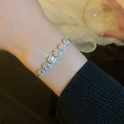Luxurious Sparkling Adjustable Zircon Bracelets For Women New Gold Plated High Quality Bracelet Wedding Jewelry Birthday Gift - TaMNz