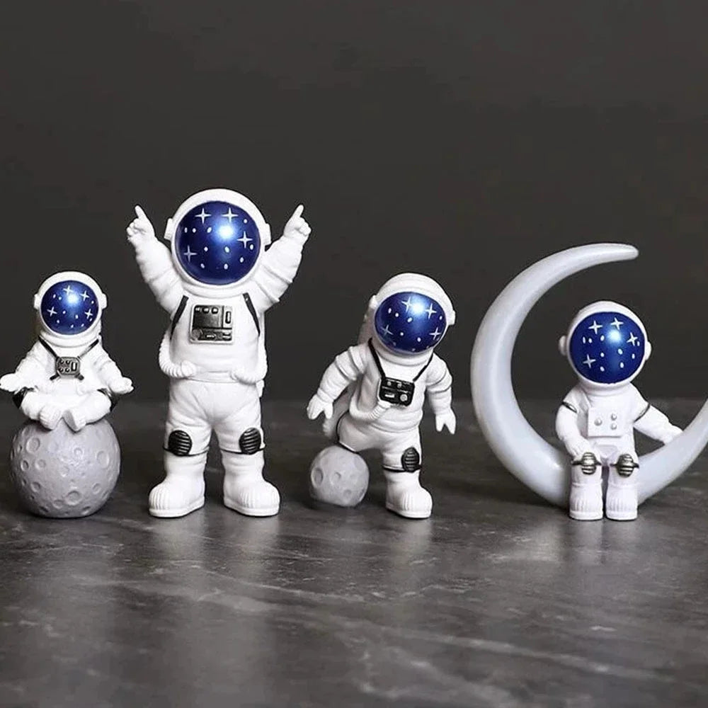 4 pcs Astronaut Figure Statue Figurine Spaceman Sculpture Educational Toy Desktop Home Decoration Astronaut Model For Kids Gift - Tamnz