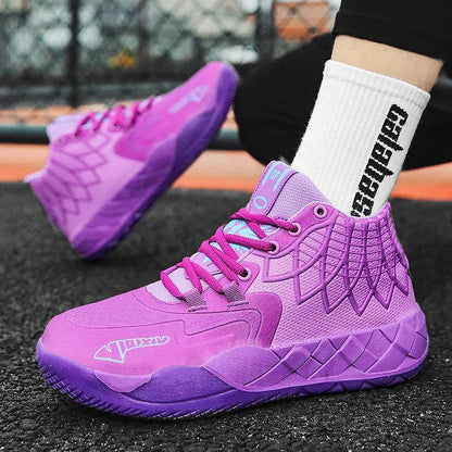 Men's fashion trend outdoor leisure sports thick soles wear-resistant non-slip basketball shoes - Tamnz