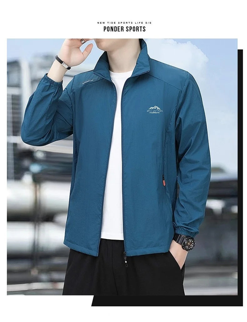 Summer Men's Sun Protection Casual Windproof Water resistant Ultrathin Jacket