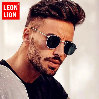 Round Sunglasses Men Small Vintage Glasses for Men/Women Luxury Eyewear Men Metal Party - TaMNz