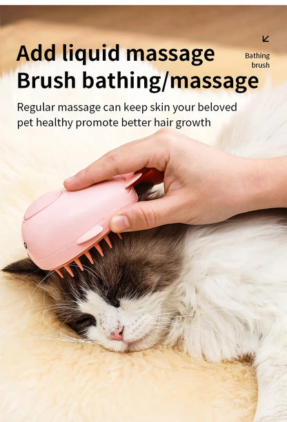 3 in 1 Pet Brush Cat Steam Brush Comb Dog Brush Electric Spray Cat Hair Brushes Massage Pet Grooming Hair Removal Combs