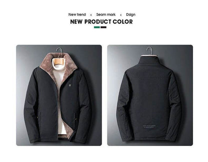 Men 2024 Winter Windproof Warm Thick Fleece Jacket Men Fashion Casual Coat Men Autumn Brand Outwear Outdoor Classic Jacket Men - Tamnz