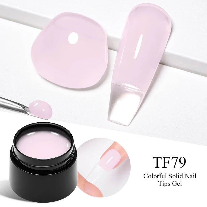 MEET ACROSS 7ml Clear Non Stick Hand Solid Extension Nail Gel Polish Carving Flower Nail Art Building UV Gel Acrylic Varnish - Tamnz