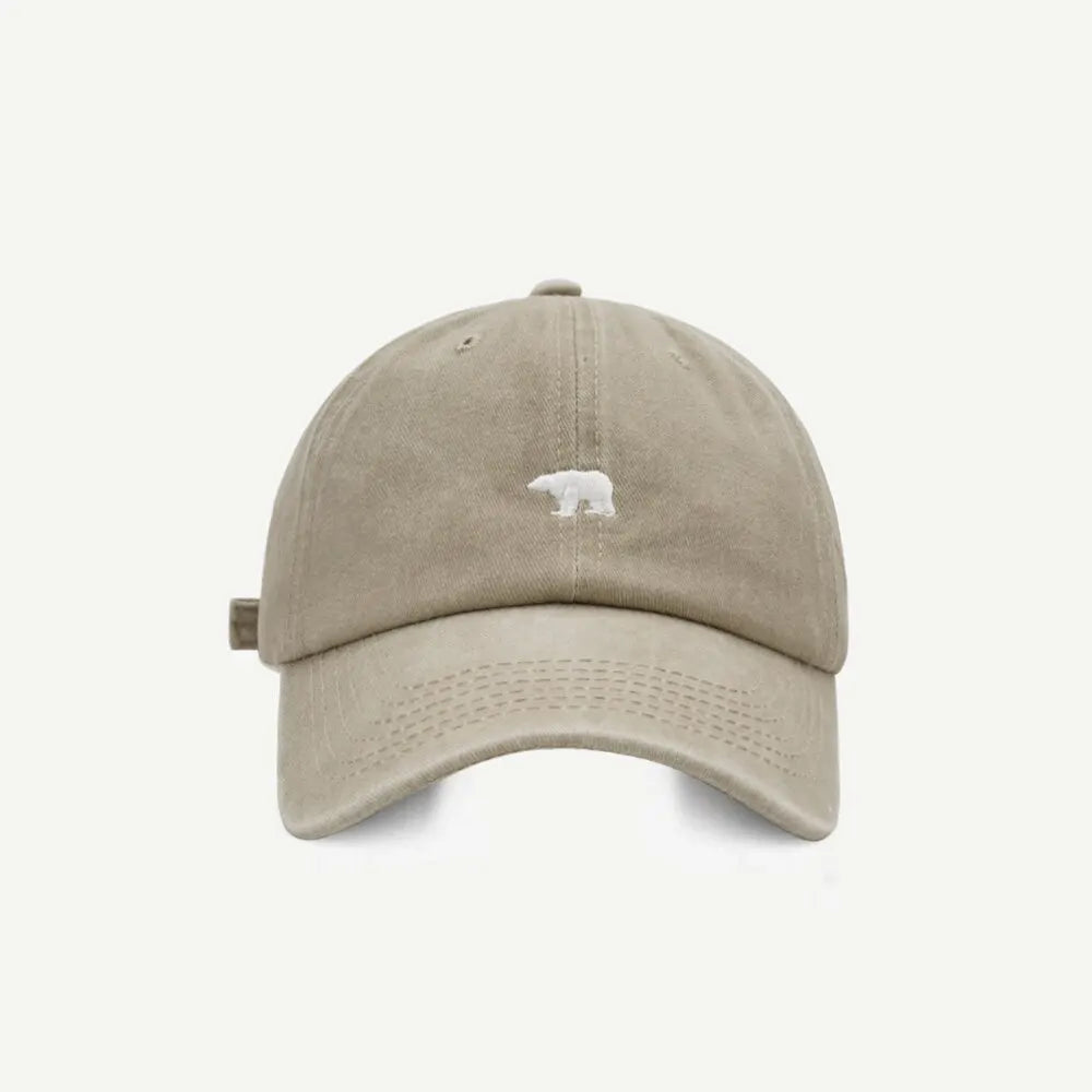 New Baseball Hat Women's Soft Top Polar Bear Duck Tongue Hat Men's and Women's Same Style Show Face Small Sunscreen Hat Children - Tamnz