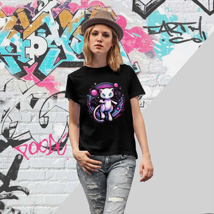 Pokemons Cotton T Shirt Woman Cat in Clouds Streetwear Casual T Shirts Beach O-Neck Harajuku Tees Oversized Tops