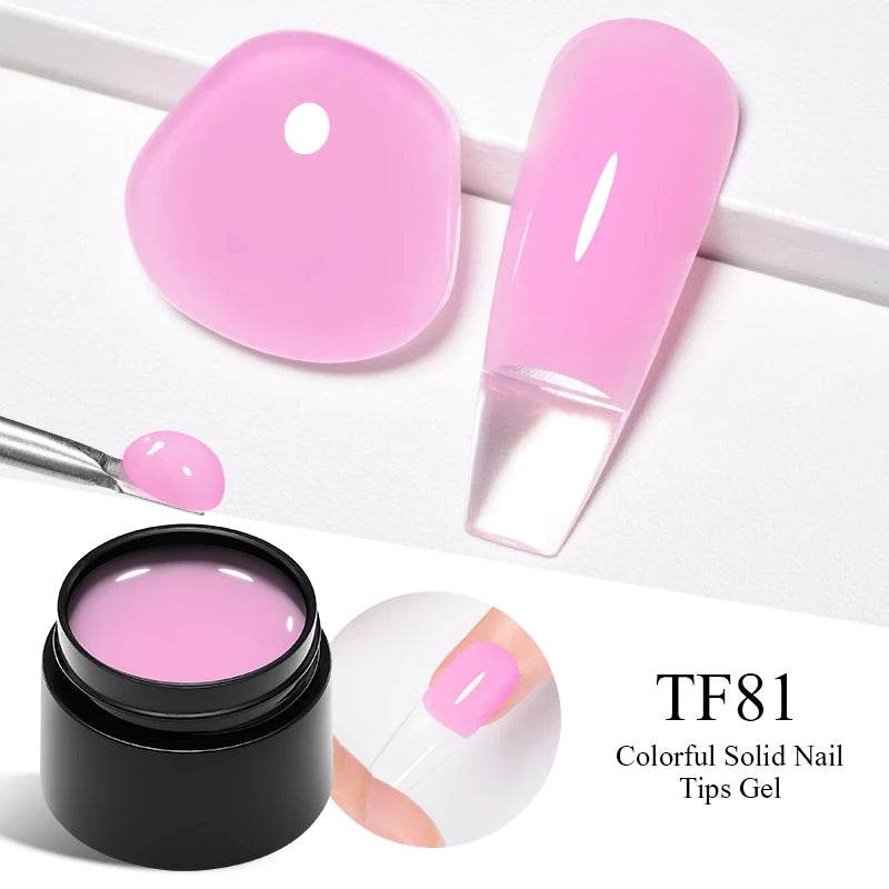 MEET ACROSS 7ml Clear Non Stick Hand Solid Extension Nail Gel Polish Carving Flower Nail Art Building UV Gel Acrylic Varnish - Tamnz