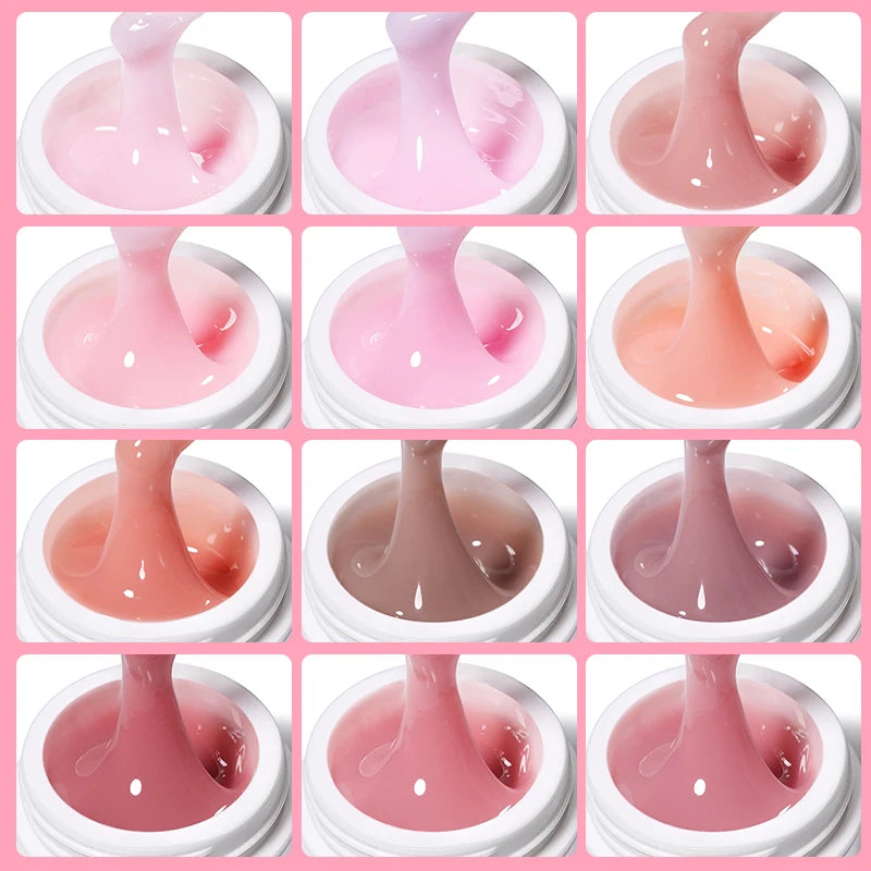 UR SUGAR 15ml Extension Nail Gel Polish Nails Finger Form Clear Nude Pink Nail Art Camouflage Hard Gel Acrylic Nail Manicur