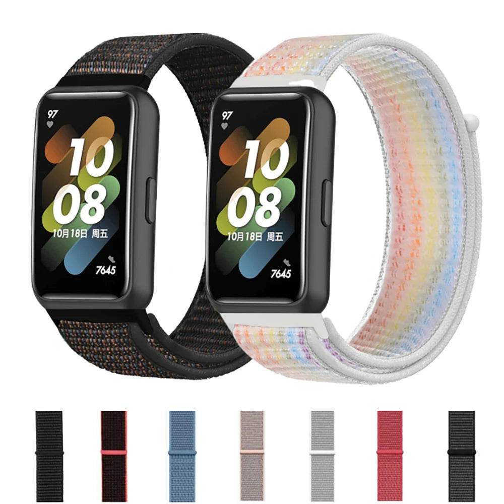 Nylon Solo Loop Strap For Huawei Band 9 8 7 Breathable Smart Bracelet Original Replacement Wristband For Huawei Band 9 8 7 Belt - Tamnz