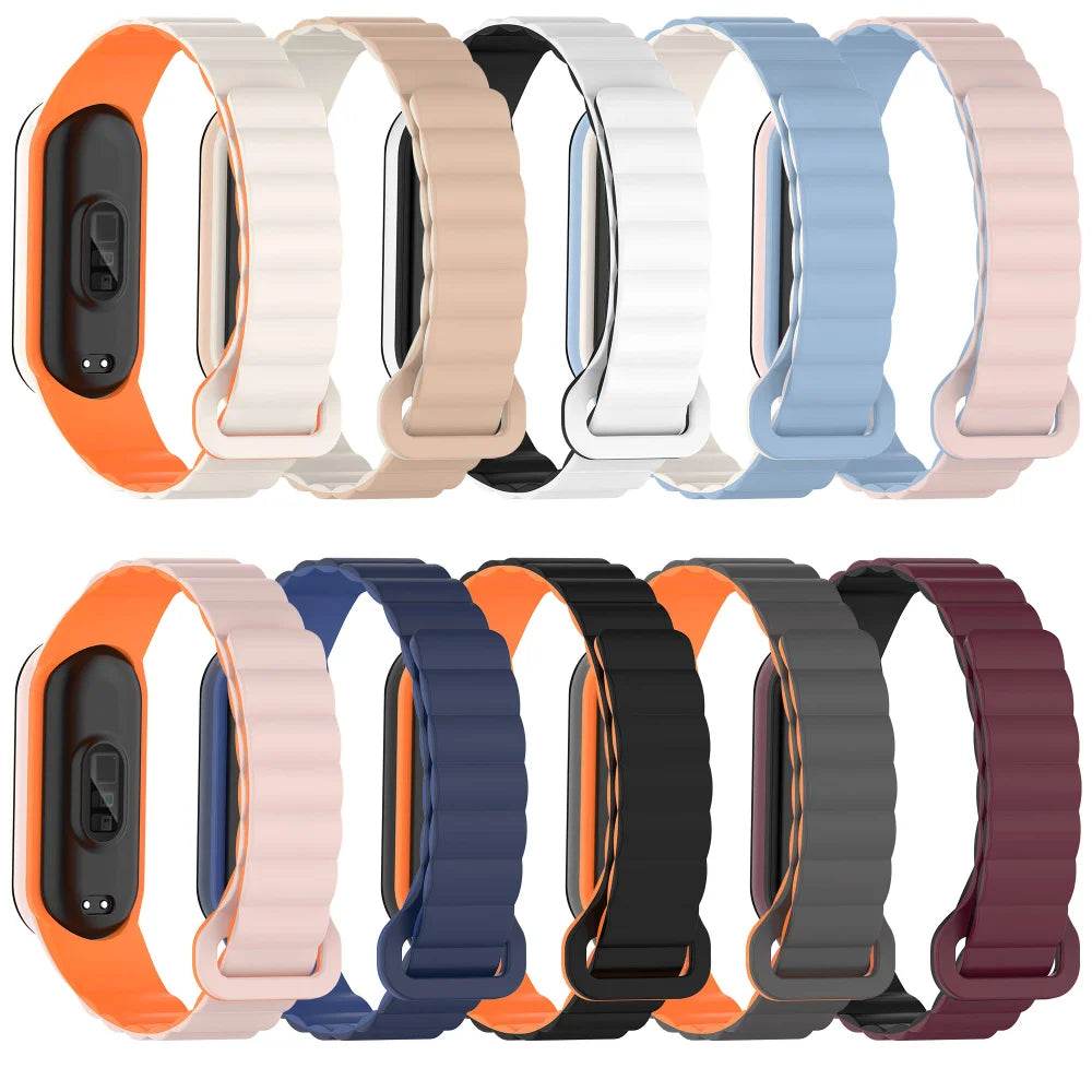 Silicone Strap For Xiaomi Mi Band 8 7 6 5 4 3 Magnetic Wristband Smart Watch for Mi Band 8 7 6Strap Mi Band 5 3 Band Accessories - Tamnz