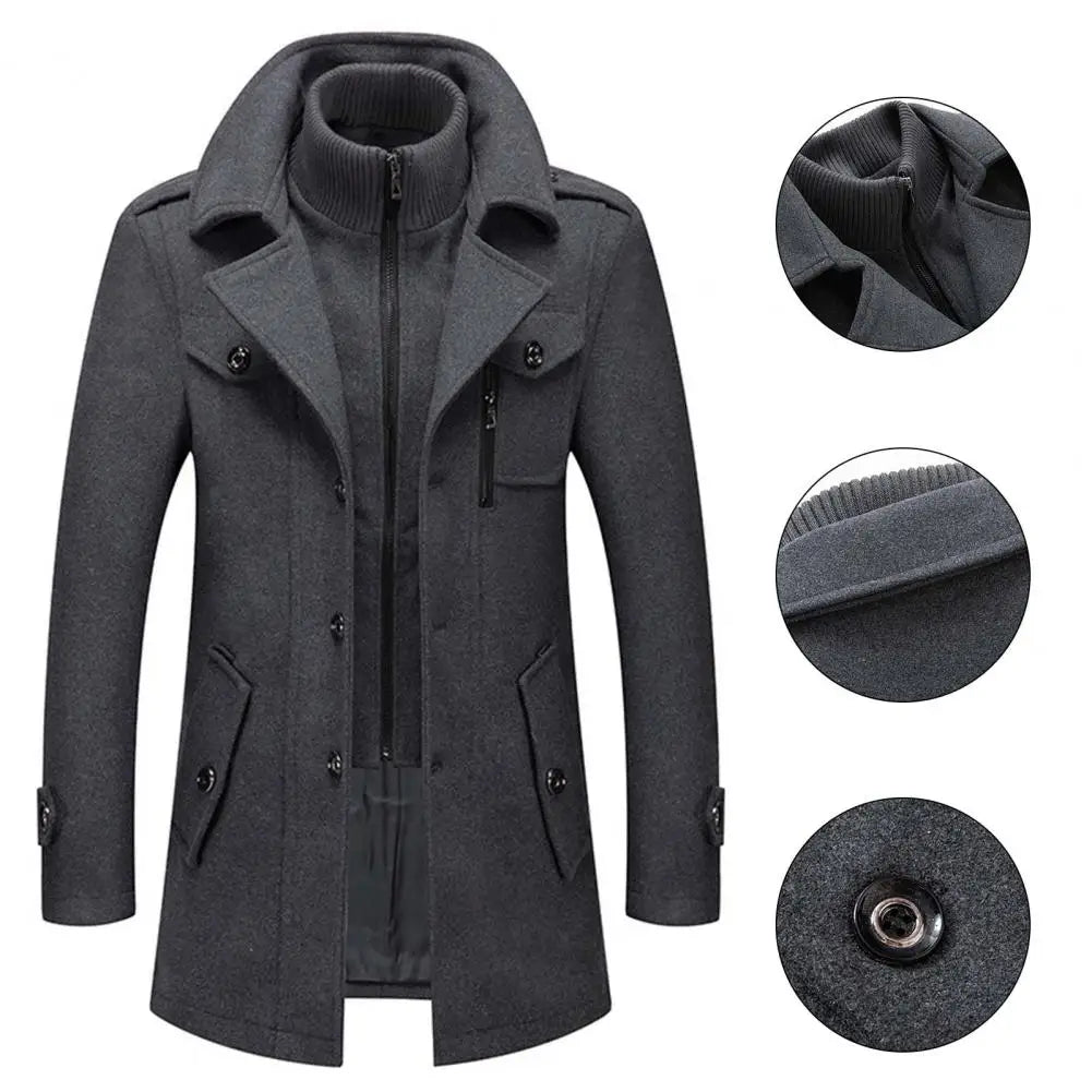 Men's Jackets Winter Autumn Long Windproof Coat Fashion Business Casual Thick Slim Fit Jacket Streetwear Male Overcoat 4XL