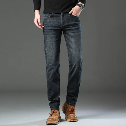 Exclusive Design Casual Denim Jeans Men Straight Slim Stretch Men Pants - TaMNz