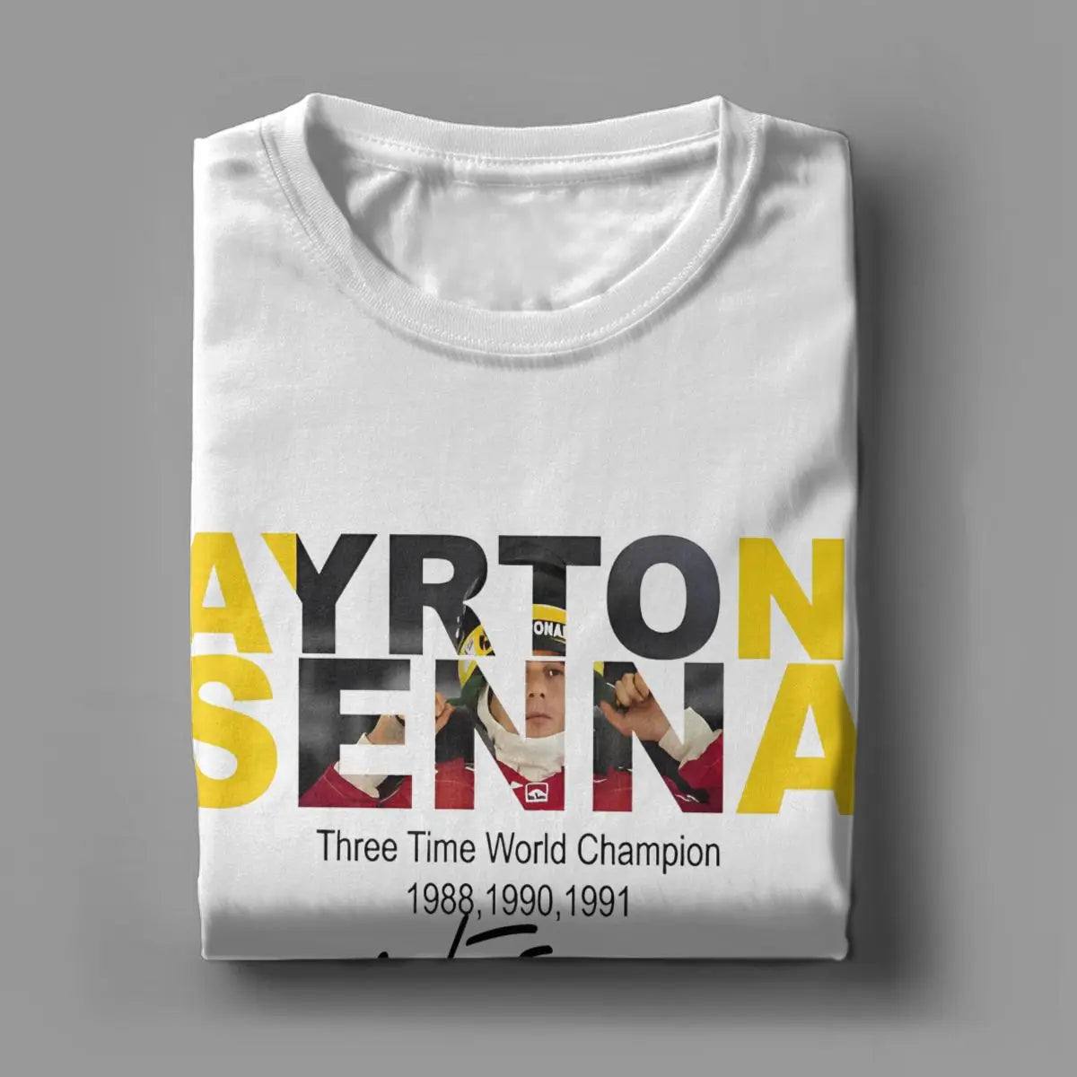 New Arrival Men Women Ayrton Senna World Champions T-Shirts Accessories Vintage Cotton Racing T Shirt Top Tee Clothes