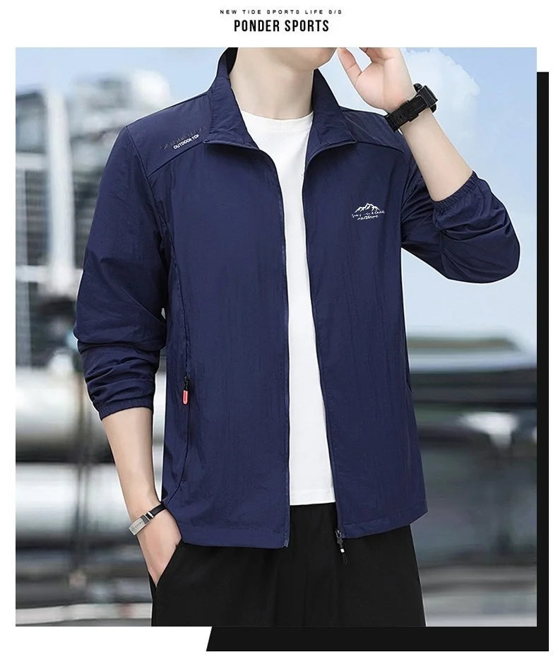 Summer Men's Sun Protection Casual Windproof Water resistant Ultrathin Jacket