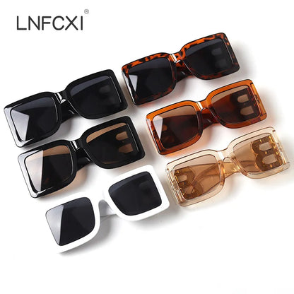 Oversized The Letter B Square Luxury Trend Sunglasses Women Men Retro Rectangle Sunglasses Gafas De Sol - TaMNz