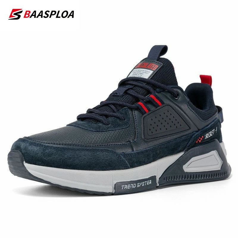 Leather Sneaker Waterproof Walking Shoes Fashion Casual Shoes Non-Slip Wear-Resistant - TaMNz