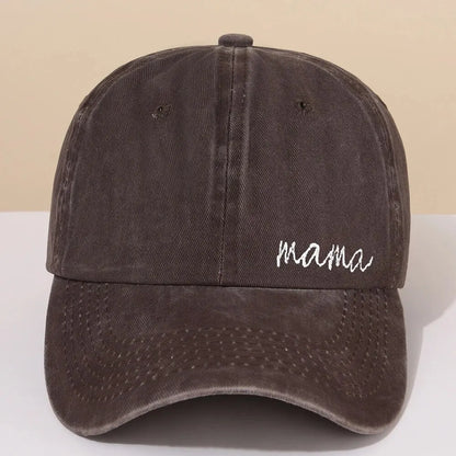 Mama Letter Printed Washable Baseball Hat Casual Men's and Women's Outdoor Sunshade and Sunscreen Duck Tongue Hat