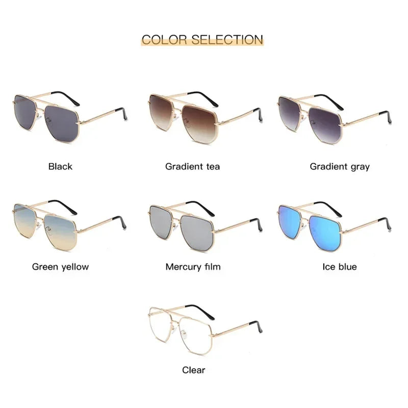 Sunglasses Vintage Brand Design Metal UV400 Oculos De Sol - TaMNz