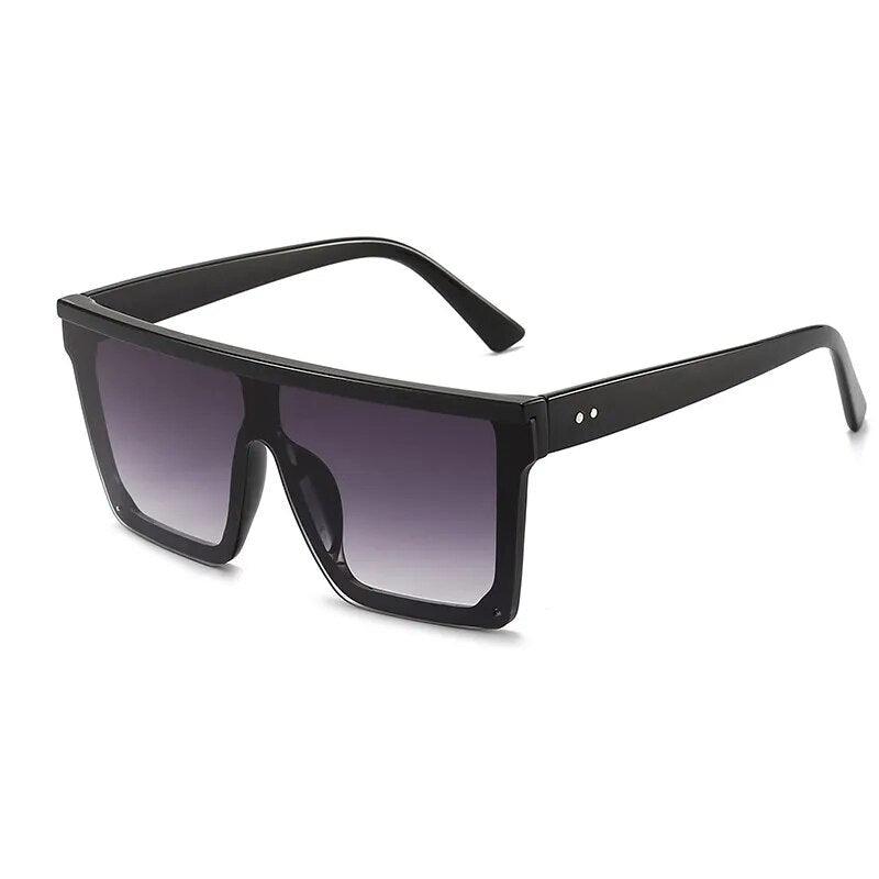 Retro Big Frame Sunglasses Brand Black Square Gradient Cool Men Sunglasses One Piece Designer - TaMNz