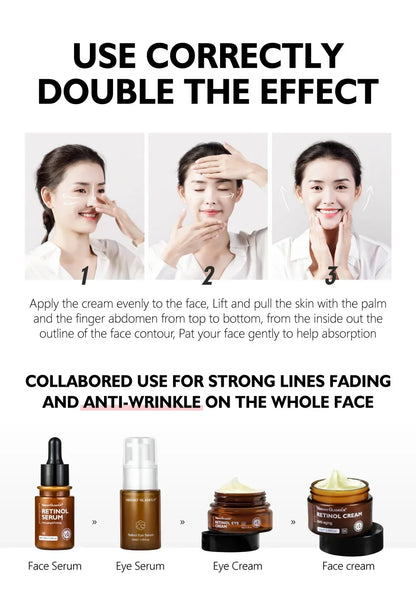 Retinol Face Cream Women Skincare Product Anti-Aging Remove Wrinkle Whitening Cream Brightening Moisturizing Facial Skin Care