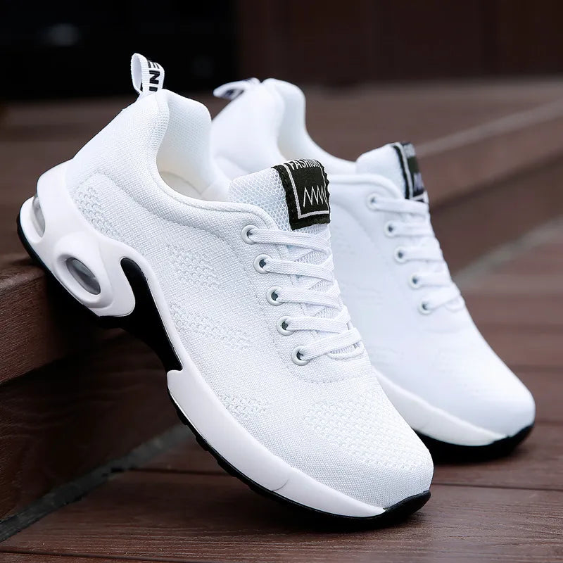 Sports Shoes For Women 2023 Spring White Breathable Casual Sneakers Summer Breathable Air Cushion Running Shoe Zapatillas Mujer - TaMNz