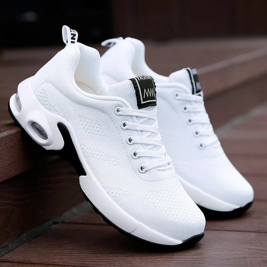 Sports Shoes For Women 2023 Spring White Breathable Casual Sneakers Summer Breathable Air Cushion Running Shoe Zapatillas Mujer