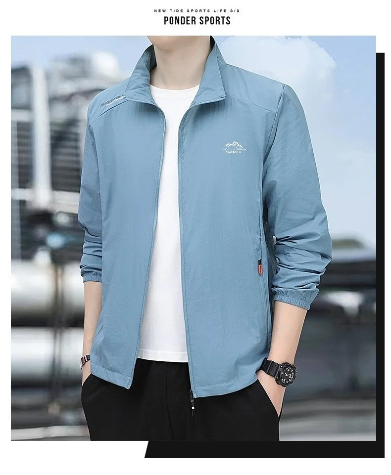 Summer Men's Sun Protection Casual Windproof Water resistant Ultrathin Jacket