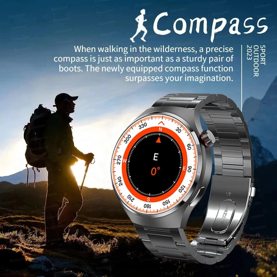 Pro-Smartwatch Man HD AMOLED NFC ECG Blood Sugar Health Bluetooth Call IP68 - TaMNz