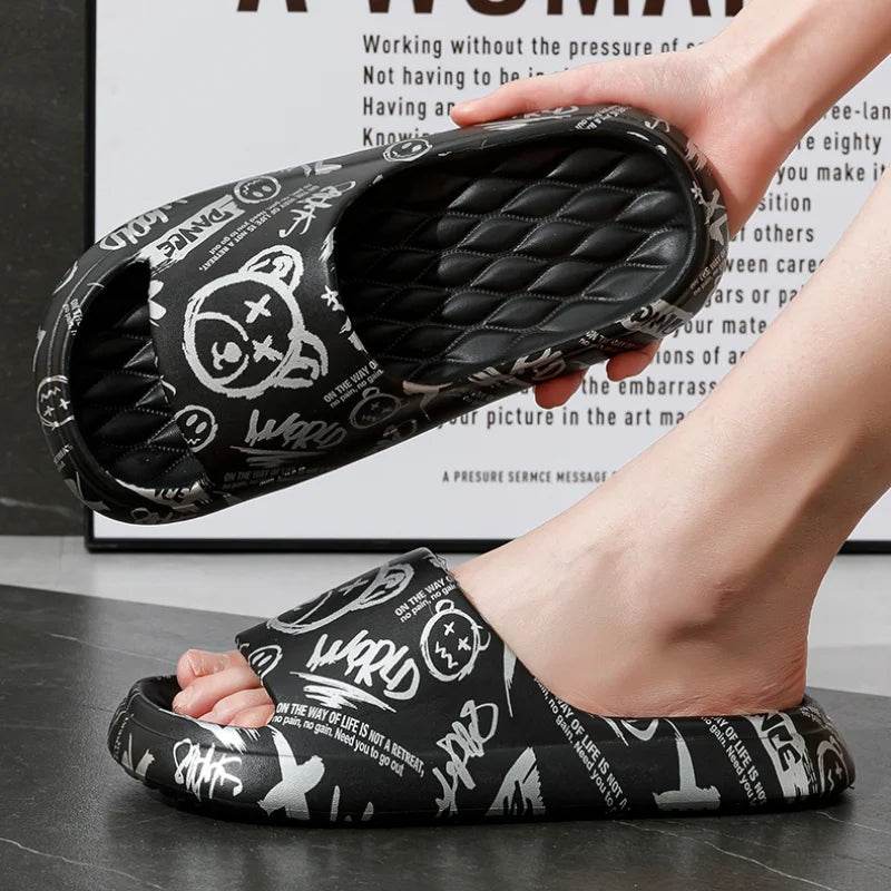 Men's Slippers Home Sandals for Men Male Flip Flops Thick Bottom Soft EVA Non-slip Women Slippers Summer Beach Slippers for Men - Tamnz