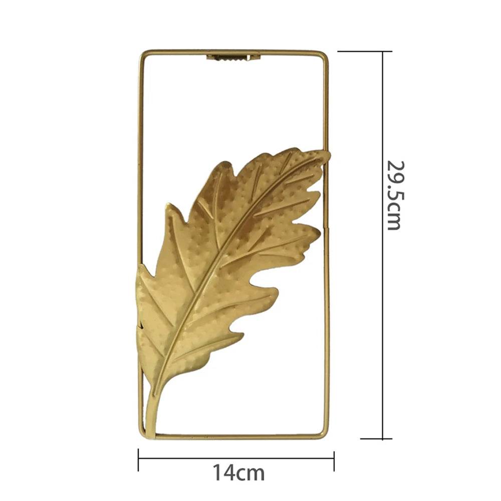 Nordic Metal Leaf Iron Wall Hanging Decor Plant Ginkgo Palm Maple Leaves Wall Pendant Mural Living Room Bedroom Home Decoration - Tamnz