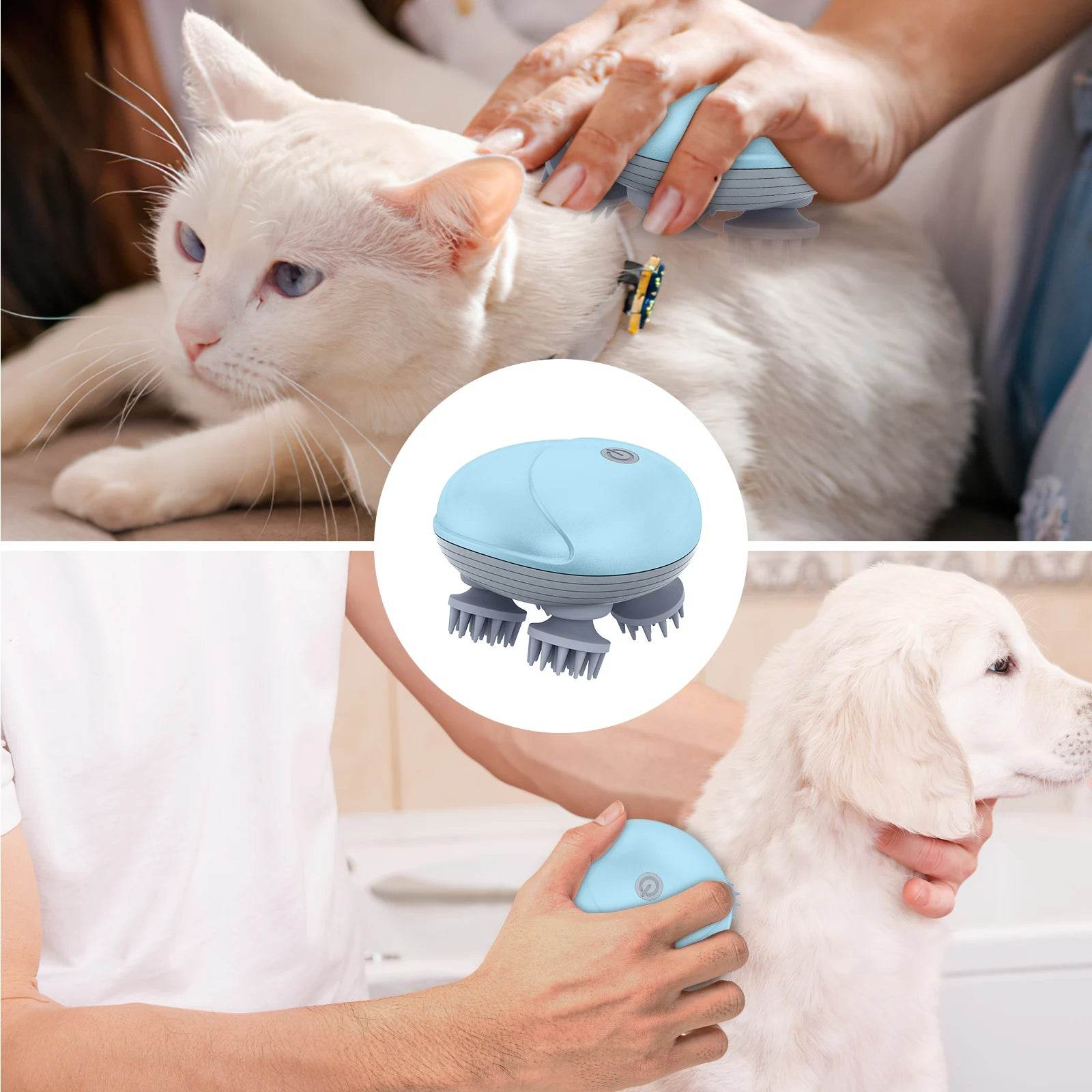 ORIA Electric Cat Massager Handheld Pet Massager Body Massager for Pets Relax and Hair Growth Stress Relax - Tamnz